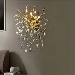 Бра Line F DIAMINA з кришталевим камінням W 33007/2 S GD