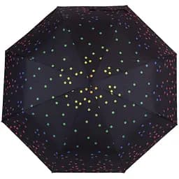 Жіноча складана парасолька напівавтомат Happy Rain 95 см чорна