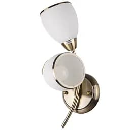 Бра Brille LK-402W/2 E27 AB настінне накладне класичне