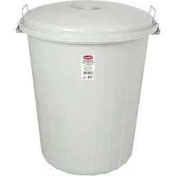 Бак для сміття Planet 90 л з защіпками сірий (00-00006836)