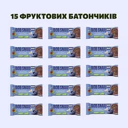 Набір фруктово-ягідно-горіхових батончиків Bob Snail Яблуко-Чорниця-Кеш’ю-Кріспи Кіноа 35 г x 15 шт. - мініатюра 3
