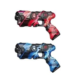 Пистолеты с мишенями 2140 C, 2 пистолета, 2 мишени, подсветка, звук, вибрация, синий и красный