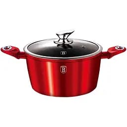 Каструля з кришкою Berlinger Haus Metallic Line Burgundy Edition 4.1 л червона (BH 1257N)