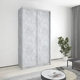 Шкаф-купе двухдверный MebelStar Стандарт AL 2ДСП 130x60x240 см Бетон (MBS-3639)