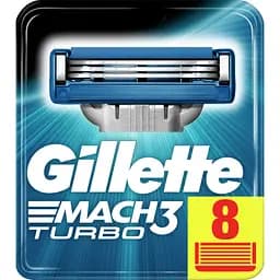 Змінні касети для гоління Gillette Mach3 Turbo, 8 шт.