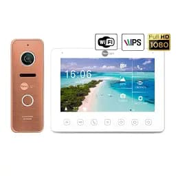 Комплект відеодомофону NeoLight NeoKit HD+ WF Bronze б/в