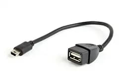 Кабель USB 2.0 AF – miniUSB (5P), 15 см, черный, Cablexpert (A-OTG-AFBM-002)