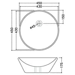Умивальник Jaquar 45x45 JDS-WHT-25905, Білий - мініатюра 2