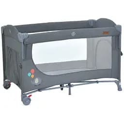 Манеж-кровать El Camino ME 1098 UNITY+ Gray 2 в 1 с пеленатором, колесами и аксессуарами