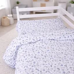 Комплект постільної білизни MirSon бязь Tiny Unicorn blue 2x160x220 см (2200012578766) - мініатюра 4