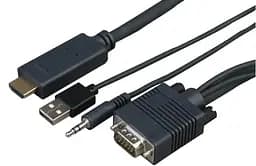 Кабель VGA+audio-HDMI 3 м VegaCable CABVGAMJHDMI3