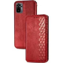 Шкіряний чохол-книжка GETMAN Cubic (PU) для Xiaomi Redmi Note 10 / Note 10s Червоний - мініатюра 2