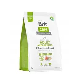 Сухий корм Brit Care Dog Sustainable Adult Medium Breed для собак середніх порід, з куркою та комахами, 3 кг - мініатюра 8
