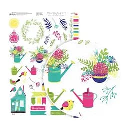 Папір дизайнерський односторонній „Floral garden“ 9 21х29,7см глянцевий 250г/м2 ROSA TALENT
