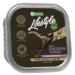 Вологий корм для довгошерстих кішок з куркою та індичкою Nature's Protection Lifestyle Long Hair with Chicken&Turkey 85 г