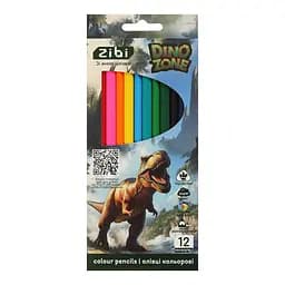 Карандаши цветные KIDS LINE Dino, 12 цветов, треугольный корпус