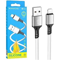 USB-кабель Borofone BX83 Silicone Lightning 1 м белый