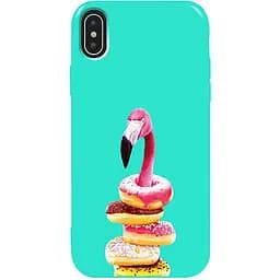 Чохол-накладка Toto Pure TPU 2 mm Print Case Apple iPhone X/XS #35 Flamingo Donats Mint