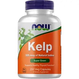 Вітаміни та мінерали NOW Kelp 325 mcg, 250 вегакапсул
