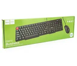 Комплект клавиатура и мышка HOCO GM-16 USB KB+Mouse Black (Eng/Pyc) - мініатюра 4