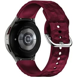 Ремінець для Samsung Galaxy Watch 6 40mm 6 44mm - темно-червоний ширина кріплення 20мм силікон Watchbands Diamond (W28-7WB64802104)