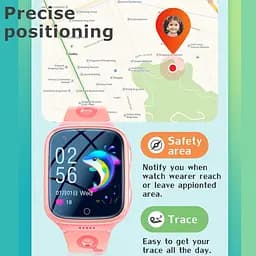 Наручний смарт-годинник дитячі K9 з функцією телефону 4G і GPS / WiFi Pink (16416) - мініатюра 2