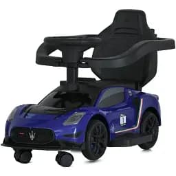 Дитяча каталка-толокар 2 в 1 Bambi M 5106-4 з батьківською ручкою синій - мініатюра 6