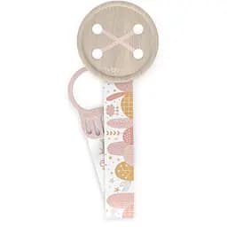 Кліпса для пустушки Suavinex Dreams з атласною стрічкою рожева