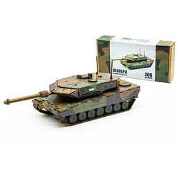 Деревянный 3D конструктор Танк Леопард PuzzleOk 206-0260 206 деталей