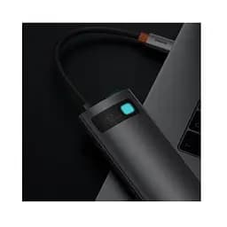 USB-хаб Baseus Metal Gleam Series 7-in-1 Multifunctional Type-C HUB Docking Station Gray（Type-C to HDMI*1+USB3.0*2+USB-C*1+PD*1+SD/TF*1) (WKWG020113) - мініатюра 4