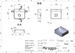 Умивальник Miraggio Seed matt 0000239, Білий матовий - мініатюра 5