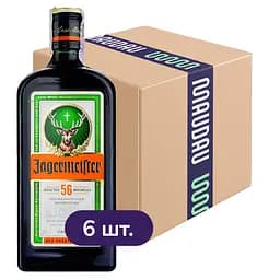 Упаковка лікеру Jagermeister 35% 3 л (0.5 л х 6 шт.)