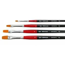 Кисть синтетика плоская 102 №12 длинная ручка Rosa Studio