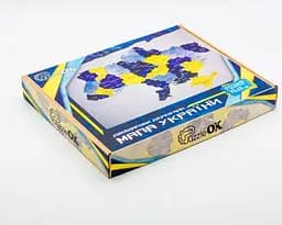 Дерев’яний пазл PuzzleOk Карта України двошарова дерев'яна настінна синьо-жовта 60х90 см - мініатюра 3