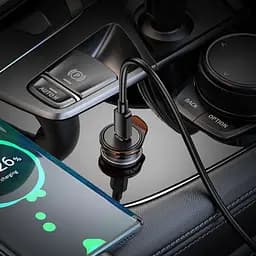Автомобільний зарядний пристрій Hoco NZ16 Type-C PD 30W metal grey - мініатюра 6