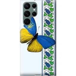 Чохол EndorPhone силіконовий патріотичний Samsung Galaxy S22 Ultra Жовто-блакитний метелик (1054u-2500-26985)