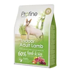Сухой корм для выведения шерсти Profine Cat Indoor, с ягненком и рисом, 2 кг