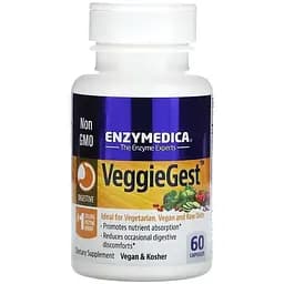 Натуральна добавка Enzymedica Veggie Gest 60 капсул