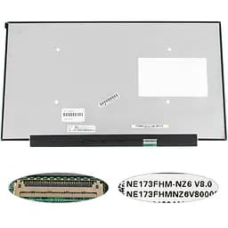 Матриця 17.3" NE173FHM-NZ6 1920х1080, 40pineDP, IPS, 360HZ, LED, SLIM без планок та вушок, матова, роз'єм праворуч внизу для ноутбука