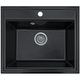 Мойка кухонная Valetti 49N гранитная 590х510 мм черная