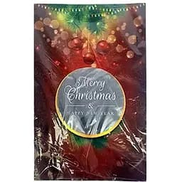 Пакет подарунковий для цукерок №47 Щасливого Різдва фольгований 25х40 см 100 шт.