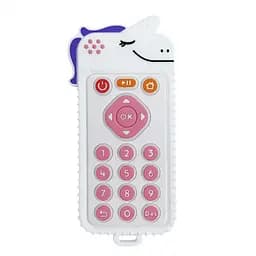 Силиконовый прорезыватель пульт "Единорог" Mega Zayka MGZ-0425(White)