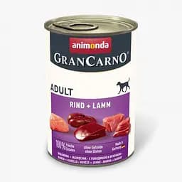 Вологий корм Animonda GranCarno для дорослих собак, з яловичиною та ягням, 400 г