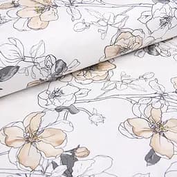 Комплект постільної білизни Cosas Pastel flowers CS1 Євро бежевий (FlowersBeigeWhite_111Urban_200) - мініатюра 12