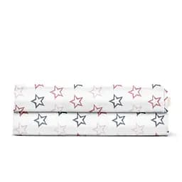 Простирадло Cosas полуторне 155х240 clear stars, рожевий (StarsClear_GreyRose_155s) - мініатюра 4