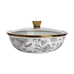 Каструля емальована 4,5 л без ручок, flowers Yiwu HP-2-108