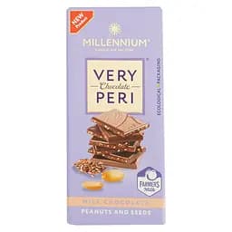 Шоколад молочный Millennium Very Peri Арахис, льон и чиа 85 г (917334)