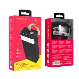 Зовнішній акумулятор Borofone Coolmy digital display BJ18A 30000mAh чорний - мініатюра 4
