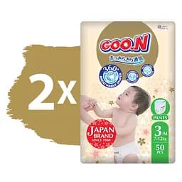 Набір трусики-підгузки Goo.N Premium Soft розмір 3(M) 7-12 кг доу-пак 100 шт. - мініатюра 2