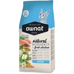 Сухой корм Ownat Classic Kitten для котят, с курицей, 1,5 кг